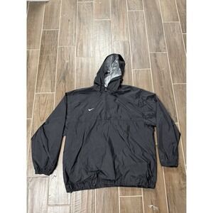 Vintage Y2k Nike Team Nylon Anorak Windbreaker Hooded Jacket Quarter Zip Size XL